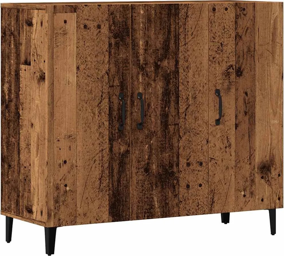 vidaXL antik fa színű szerelt fa tálalószekrény 90 x 34 x 80 cm