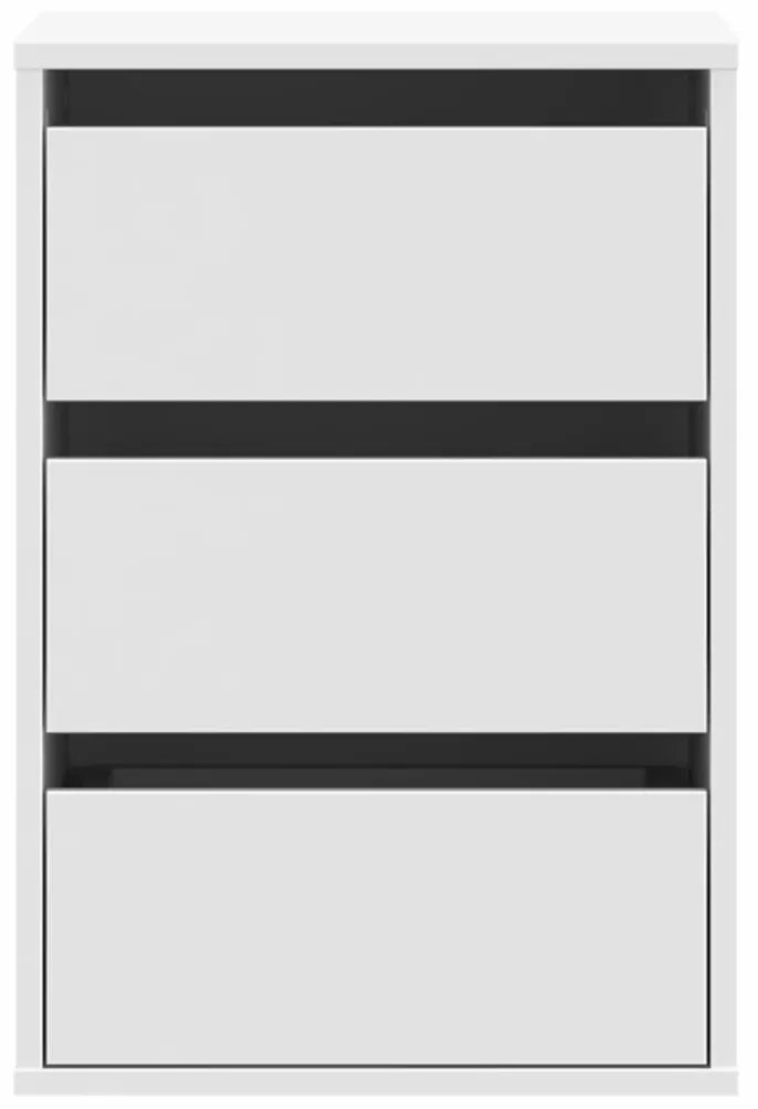 vidaXL fehér szerelt fa fiókos sarokszekrény 40 x 41 x 58 cm