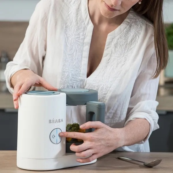 Beaba - 2 az 1-ben BABYCOOK NEO gőzölő fehér/szürke