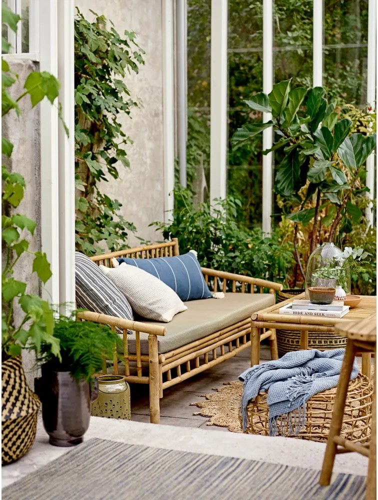 Bézs-natúr színű bambusz kerti kanapé Sole – Bloomingville