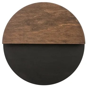 LED fali lámpa LUNA LED/7W/230V átm. 26 cm fekete/barna