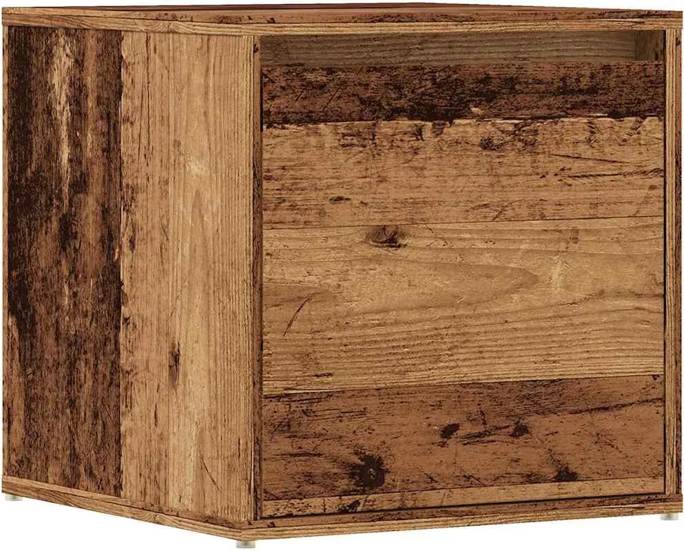 vidaXL antik fa szerelt fa tárolódoboz 40,5 x 40 x 40 cm