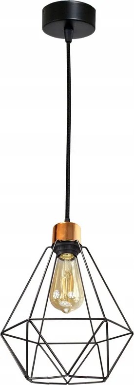 Csillár Mennyezeti Függőlámpa Drót Fekete