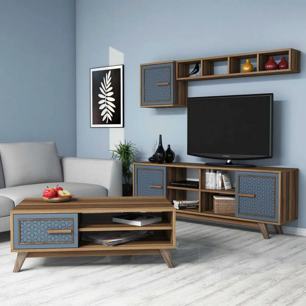 Ayla - Walnut, Blue