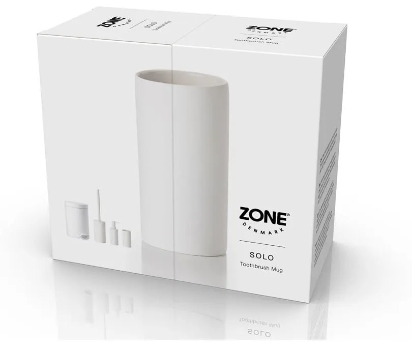 Solo fehér fogkefetartó - Zone