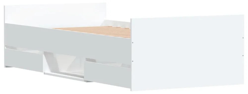 fehér ágykeret fej- és lábtámlával 100 x 200 cm