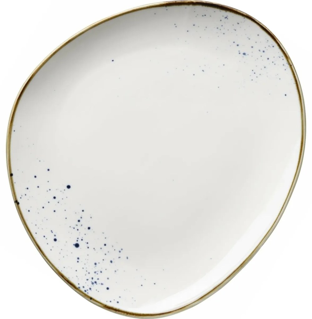 Mäser Ovális tál Pintar White kék pöttyös 26 x 23cm, S