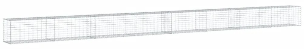 horganyzott vas gabion kosár fedéllel 800 x 50 x 50 cm