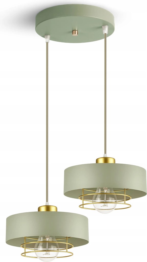 Mennyezeti Lámpa Függő Csillár Zsálya Arany 2xE27 Led 760-EZ2