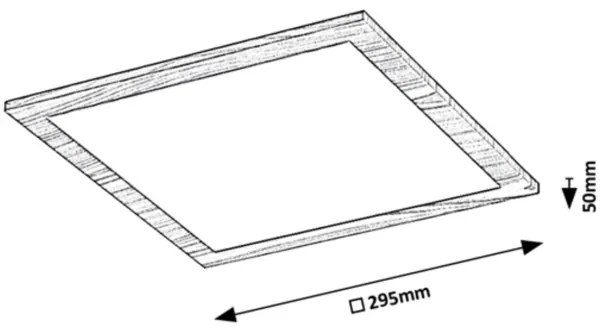 Rabalux 6907 - LED Felületre szerelhető panel ALMOND LED/12W/230V 4000K