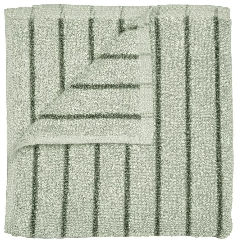 Zöld frottír bio pamut fürdőlepedő 70x140 cm Arto – Blomus