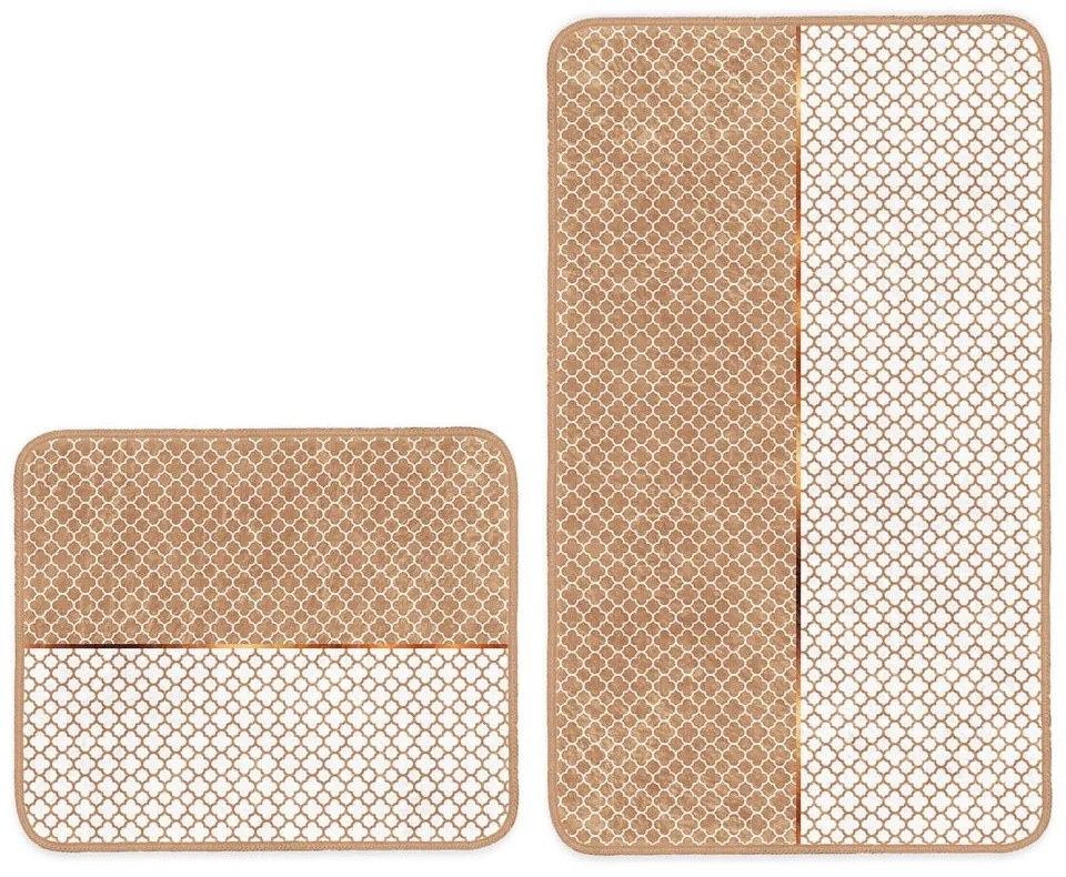 Bézs fürdőszobai kilépő szett 2 db-os 60x100 cm – Mila Home