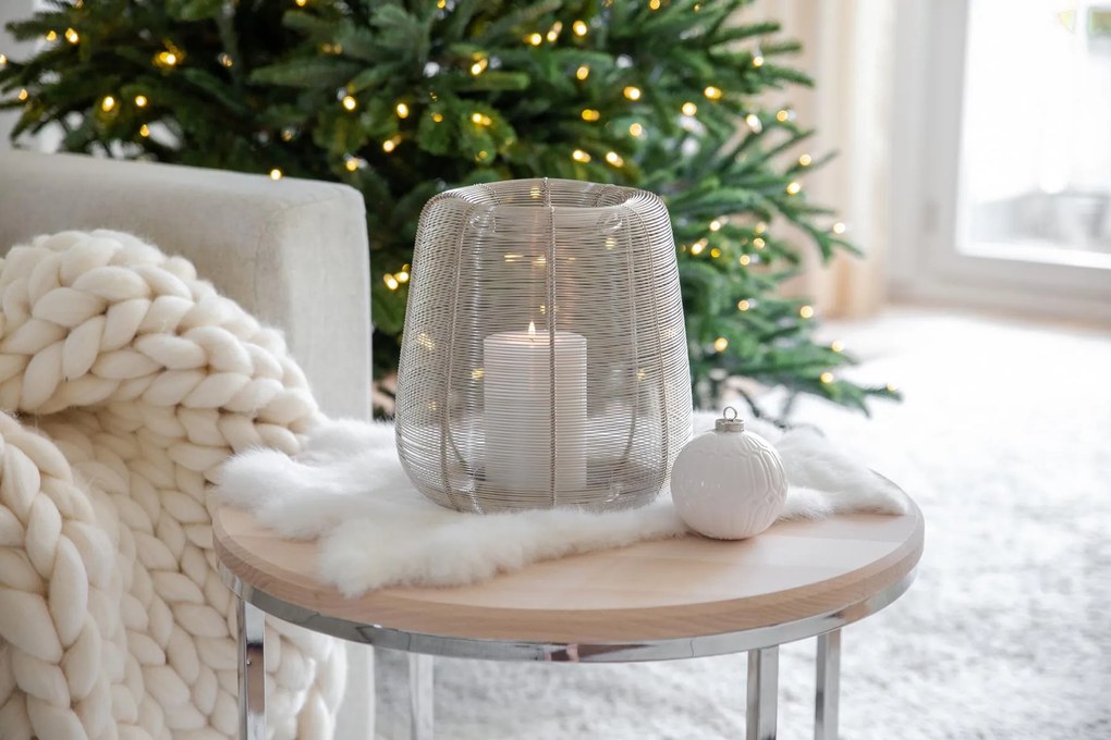 "Kurt" ezüst lámpás, 24 cm - EDZARD