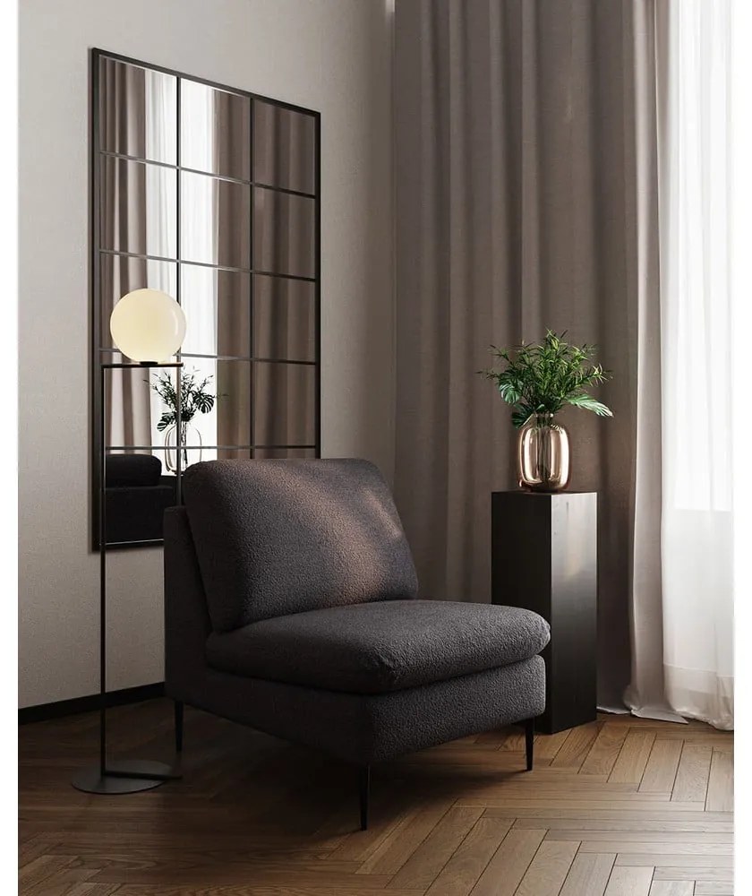 Fekete buklé fotel Moilo – MESONICA