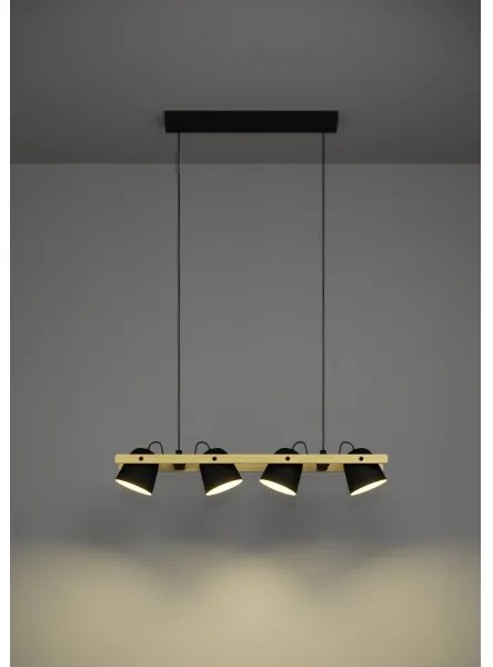 Eglo 900883 - LED RGBW Dimmelhető csillár zsinóron HORNWOOD-Z 4xLED/3,7W/230V