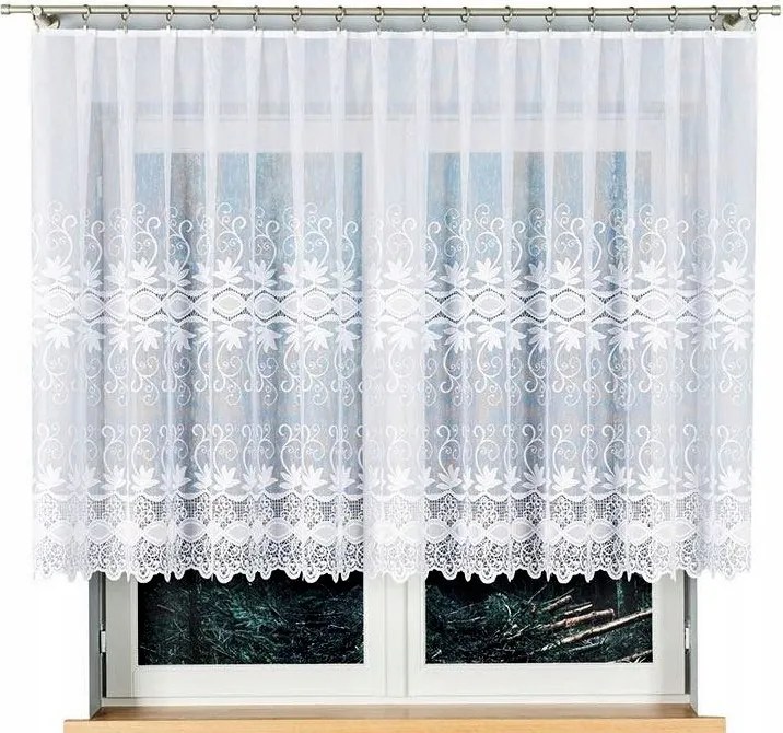 Jupiter jacquard mintás 018960, magasság 130cm, fehér szín (méterenként)