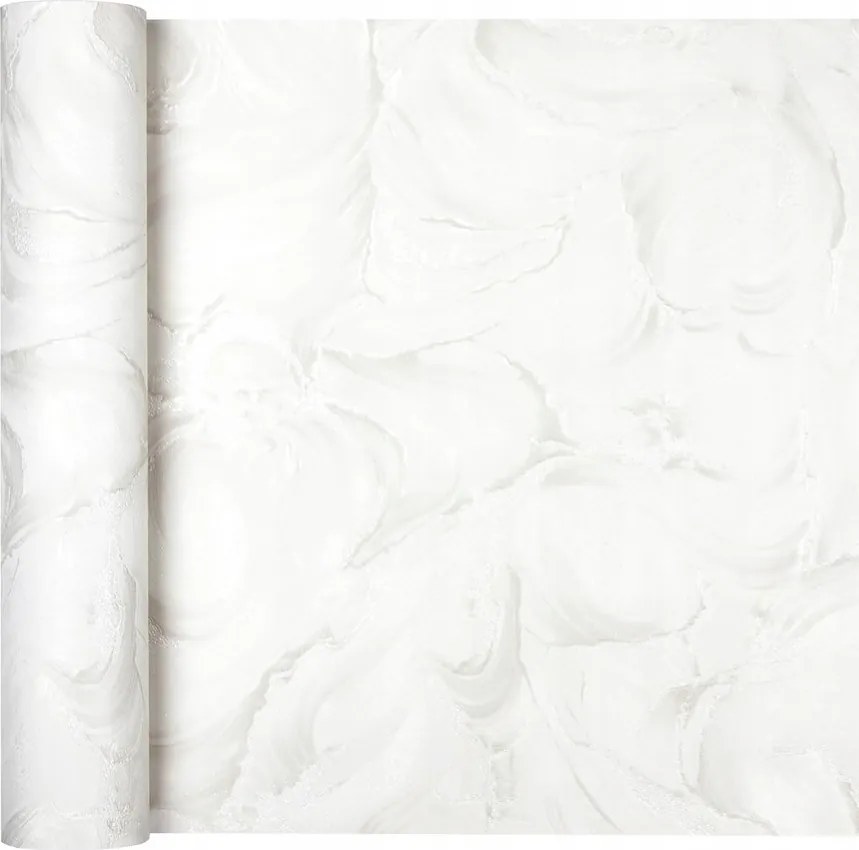 Tapéta Fehér Világos márvány csillogó csillámokkal Kemény Vinil