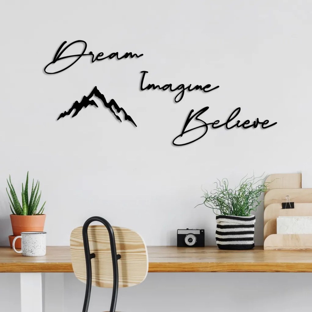 Dream fém fali dekoráció, 47×16 cm
