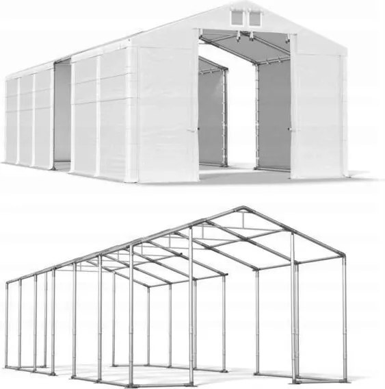 Garázs sátor 4x13m [3,5m] Acél Das 580 W