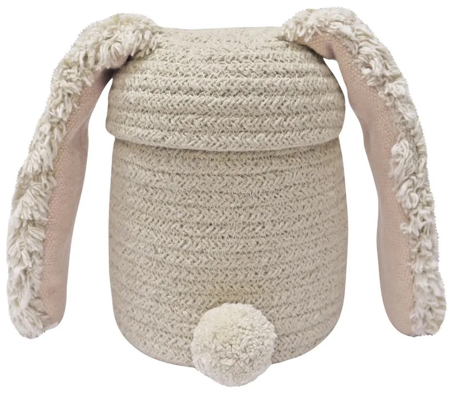 Krémszínű textil játéktároló kosár ø 15x15 cm Mini Rita the Rabbit – Lorena Canals