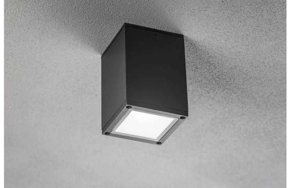Lámpa Mennyezeti lámpatest LENTO, aluminium, 100x130, IP54, max 35W, négyzet, grafit