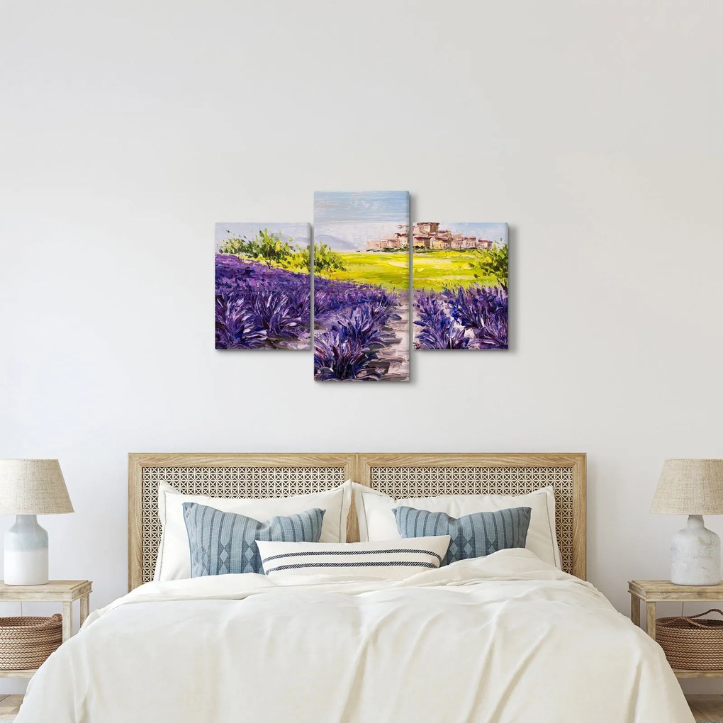 Kép - Provence, franciaország, olajfestmény (90x60 cm)
