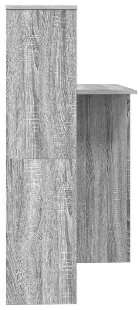 Asztal polcokkal Szürke sonoma 131.5 x 50 x 106.5 cm Faanyag