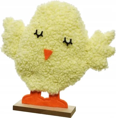 Húsvéti figura dekoráció csirke plüss 27,5 cm