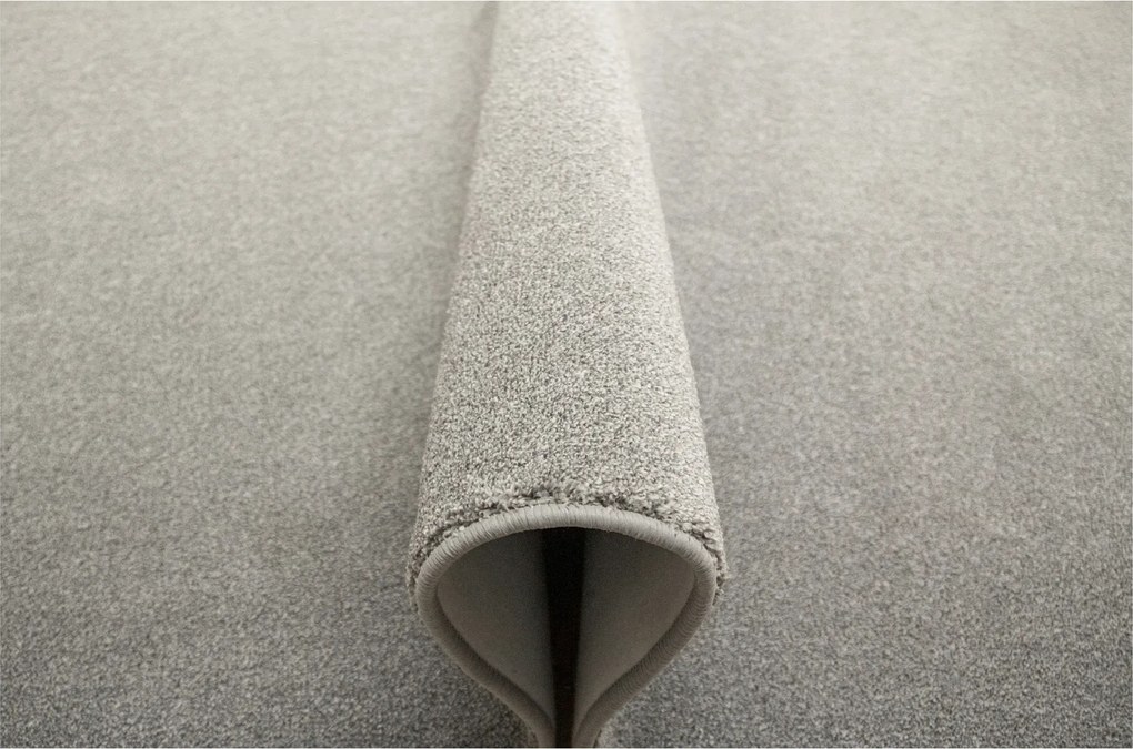 Szürke Filc Szőnyeg Nappaliba Melange Vastag Gyapjú Burton 250x300 cm