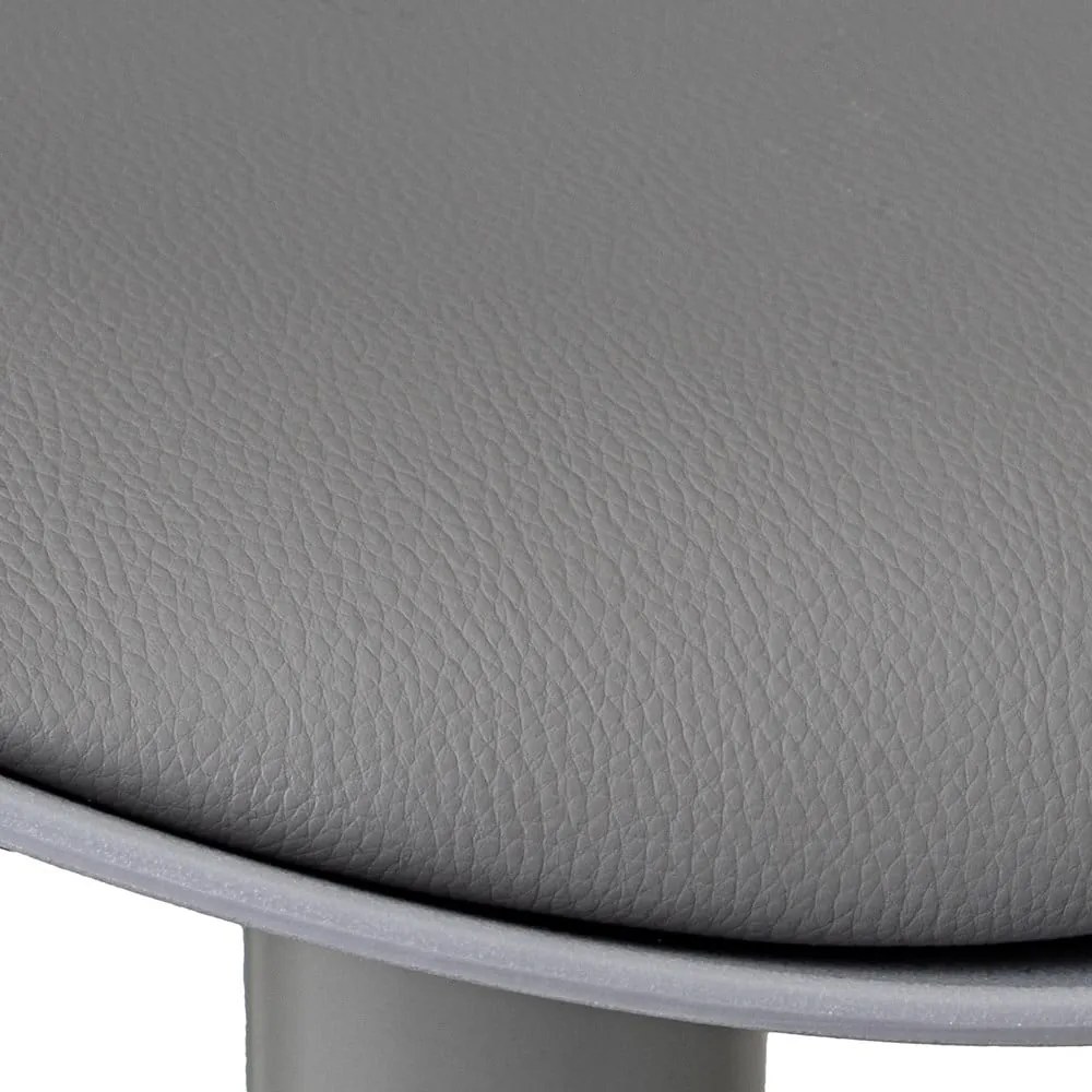 Szürke bőr utánzat állítható magasságú bárszék szett 2 db-os (ülésmagasság 56,5 cm) – Casa Selección