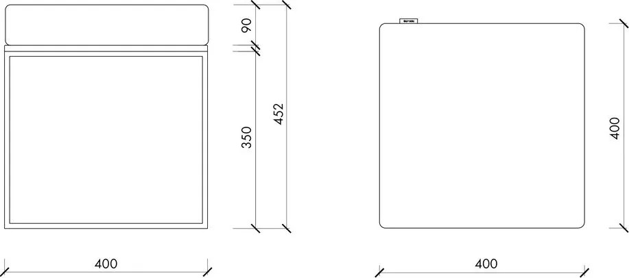 Szürke kárpitozott ülőke Feo – noo.ma