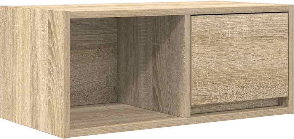 vidaXL sonoma tölgy színű szerelt fa fali TV-szekrény 60x31x25,5 cm
