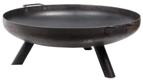 RECKMANN KERTI TŰZRAKÓ TÁL 66X19 CM, 3 LÁBÚ, FOGANTYÚVAL