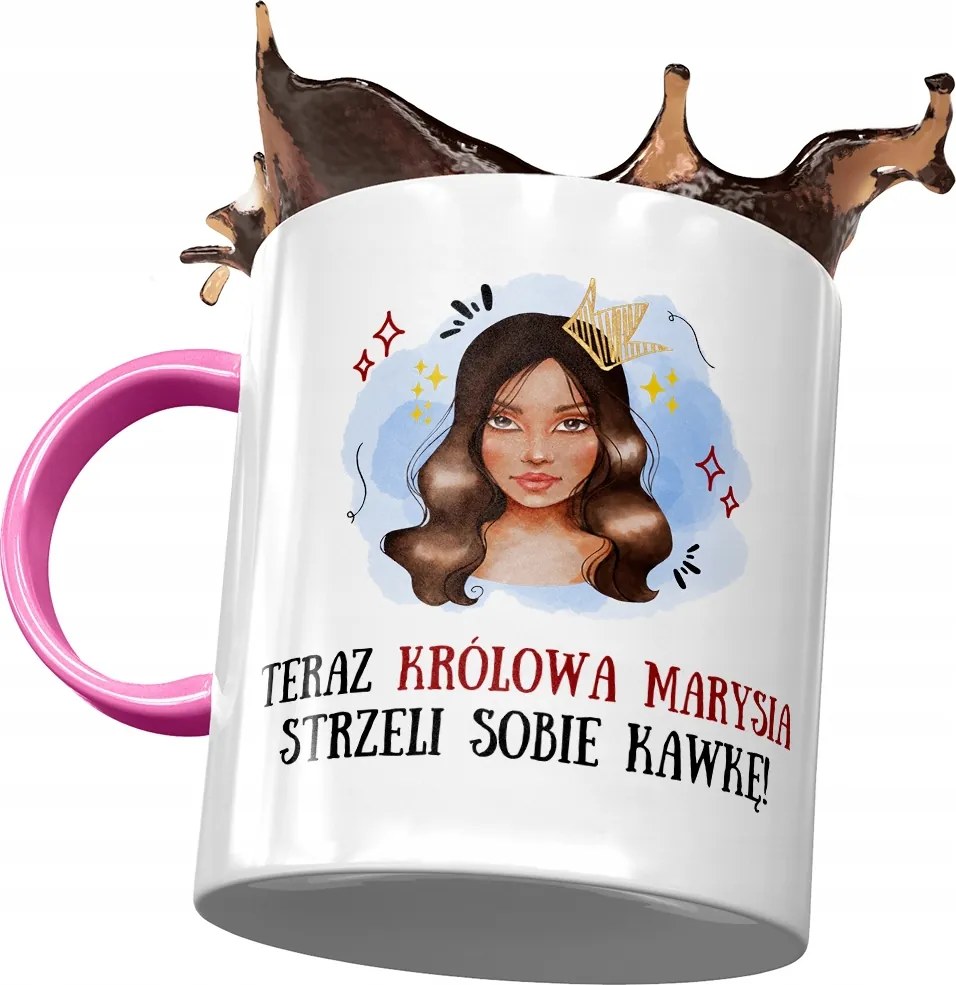 Rózsaszín Bögre Maji Mari Máriának Ajándék Nyomtatott Fotóval