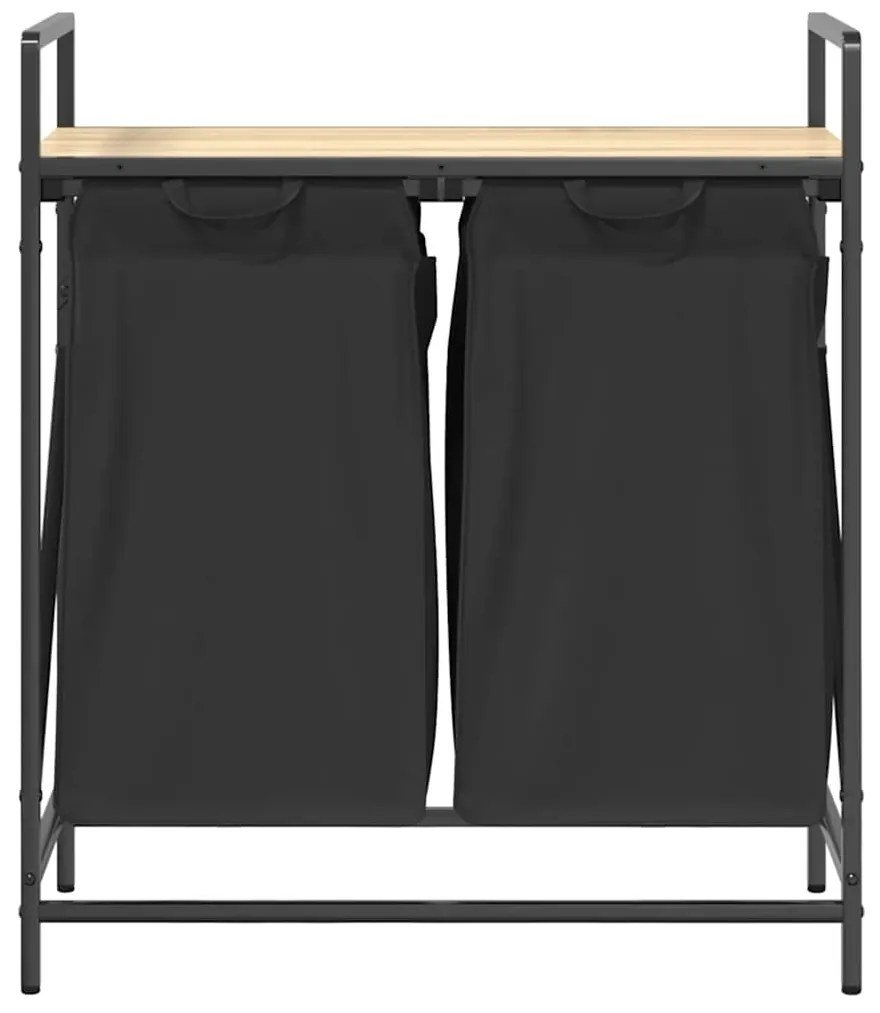 sonoma tölgy mosodai kosár 2 rekeszes polccal