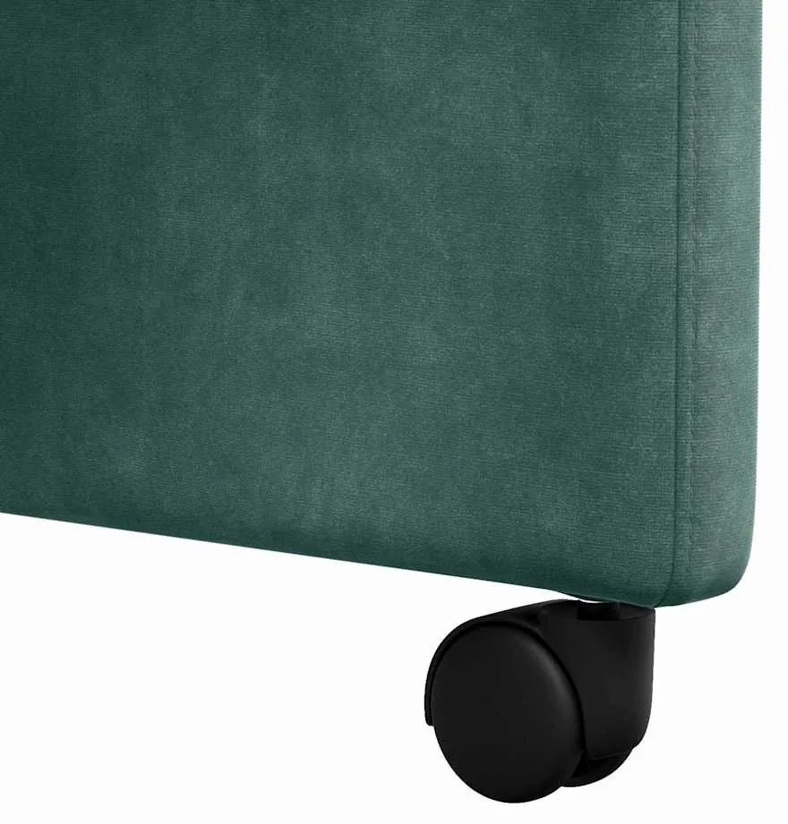 Kerekes Étkező Székek 2 pcs Sötétzöld 58 x 67 x 97 cm Bársony