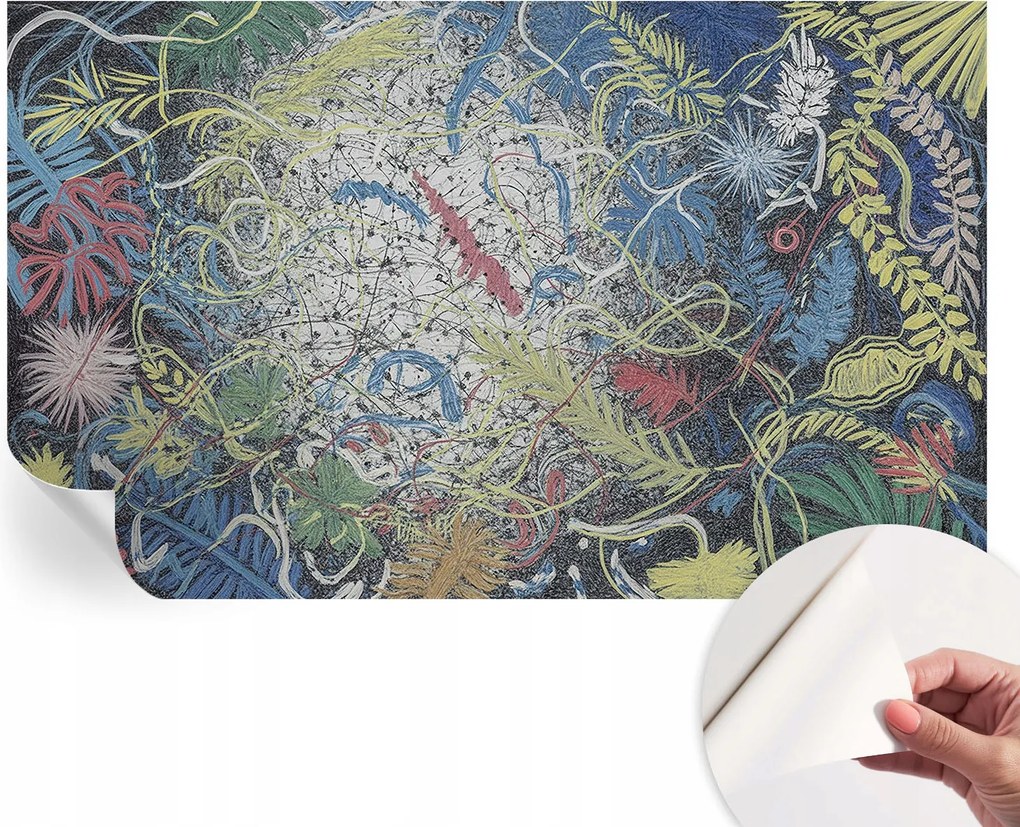 Öntapadós fotótapéta Nappaliba és Hálószobába Növényi örvények 416x254