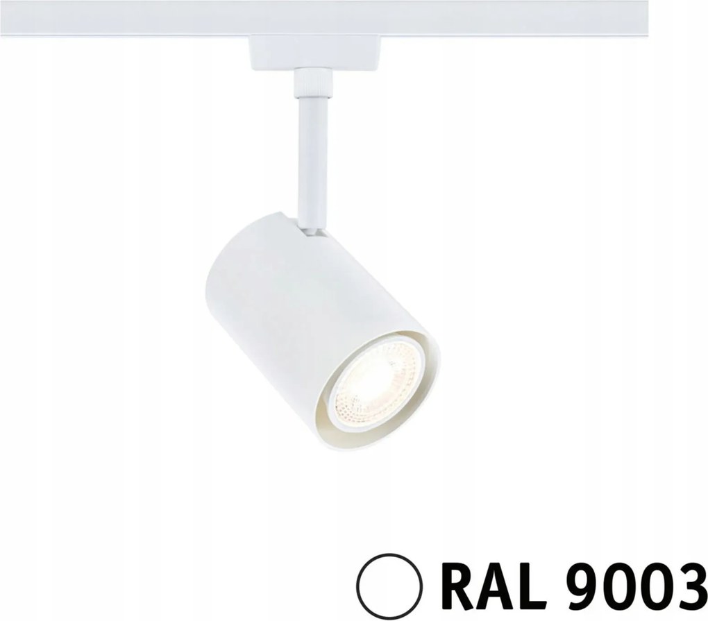 Paulmann URail sínre szerelhető spotlámpa Luxe GU10, 10W, fehér, Ral 9003, 230V