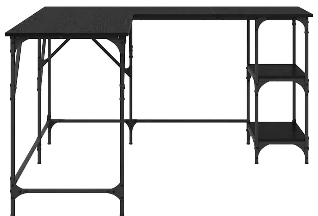 vidaXL Asztal Fekete tölgy 139 x 139 x 75 cm Faanyag
