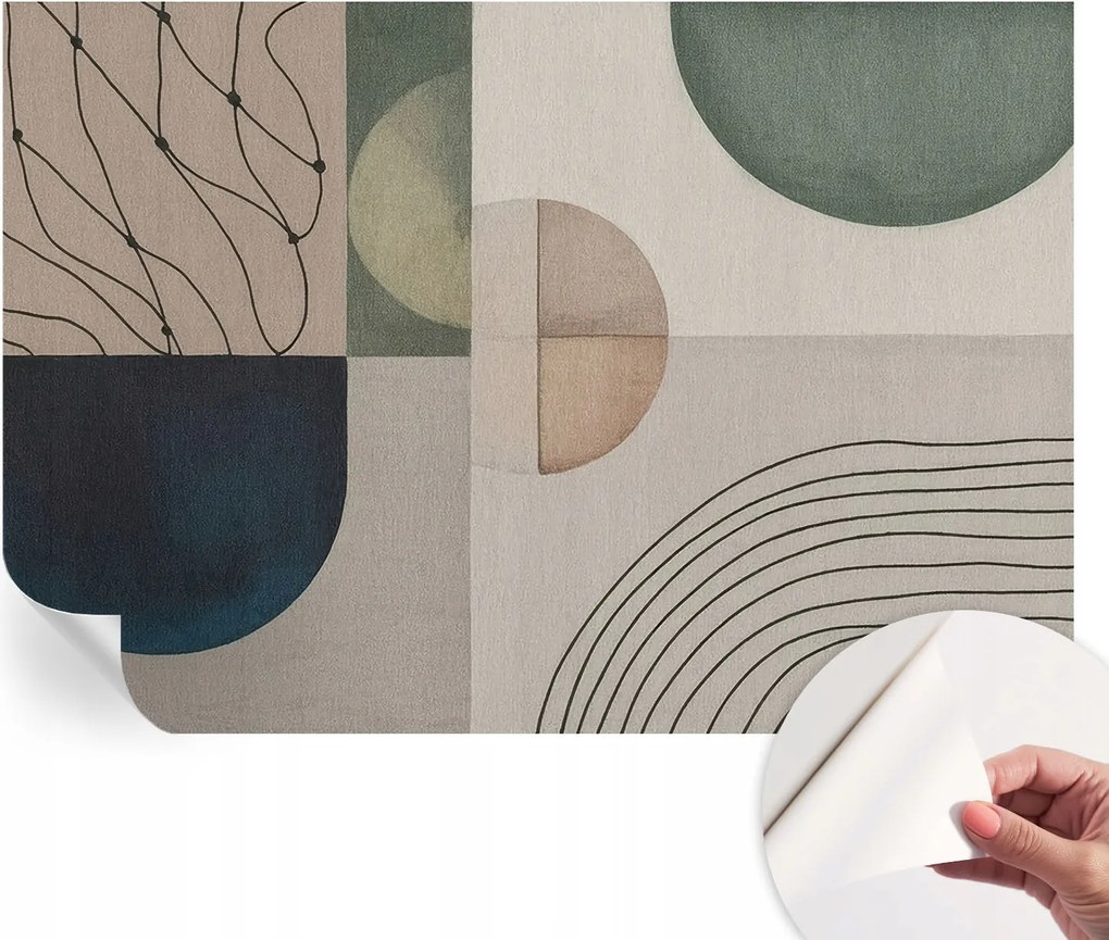 Matt öntapadós fotótapéta falra Geometrikus formák 152x104 cm