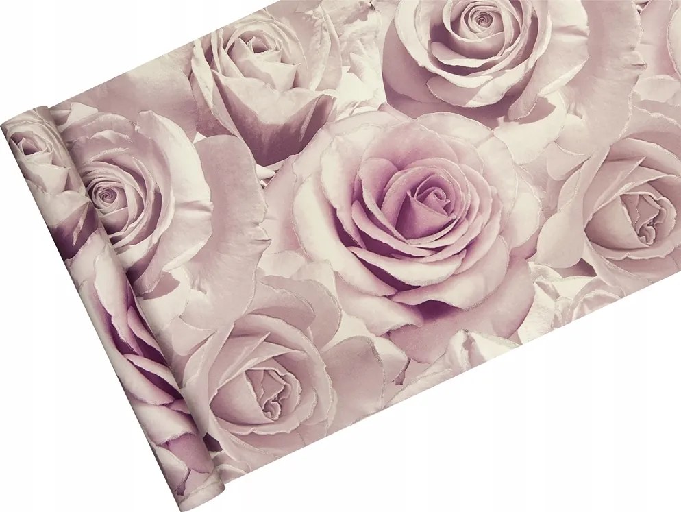 Tapéta Nagy Rózsa Csillámos lila