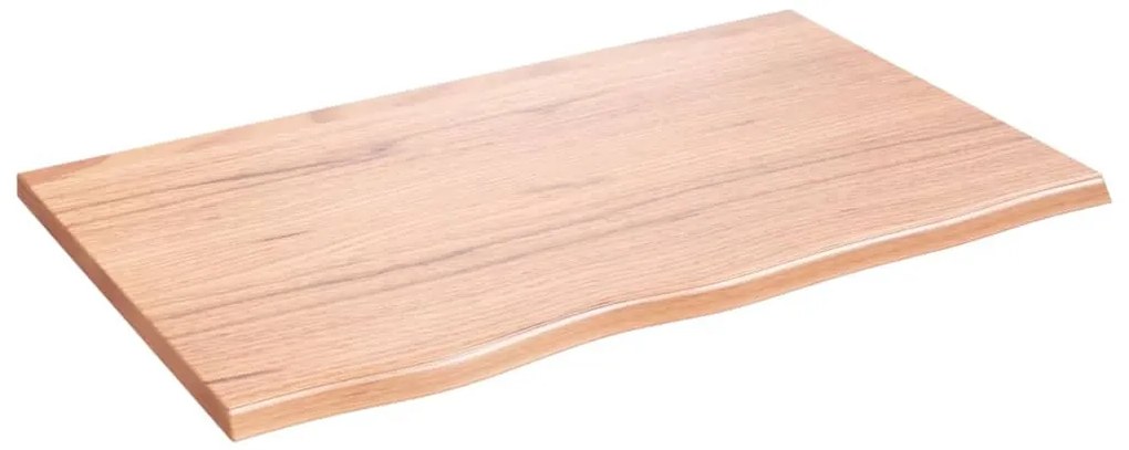 világosbarna kezelt tömör tölgyfa asztallap 80x50x2 cm