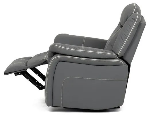 Elektromos vezérlésű szürke ökobőr dönthető fotel. TV-4119 GREY
