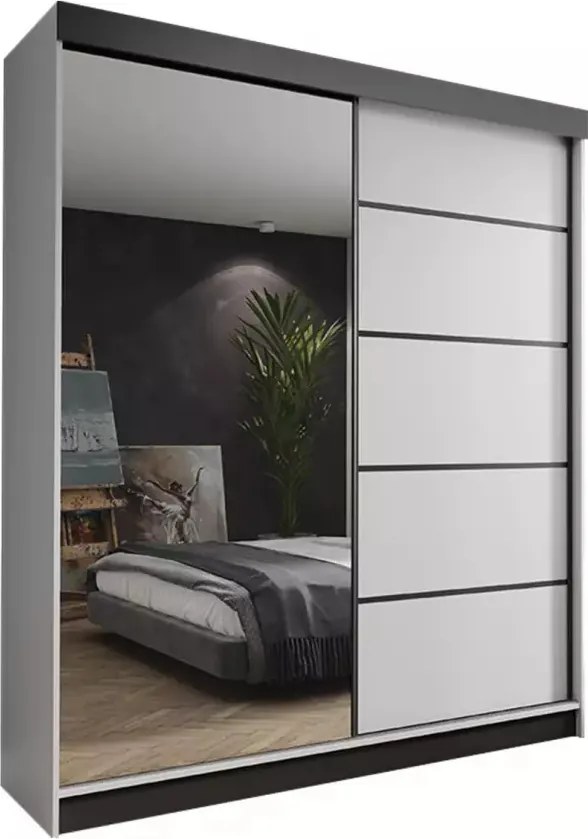 Amo 150 Tolóajtós Szekrény 150cm, Fehér