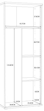 Komód/Cipőtároló SIMO sonoma tölgy/fehér