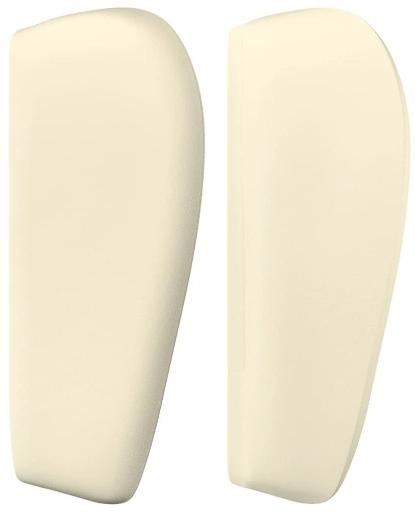 krémszínű műbőr szárnyas fejtámla 103x23x78/88 cm