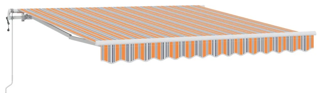 Automatikus Behúzható Napernyő Többszínű Csík 350x250 cm