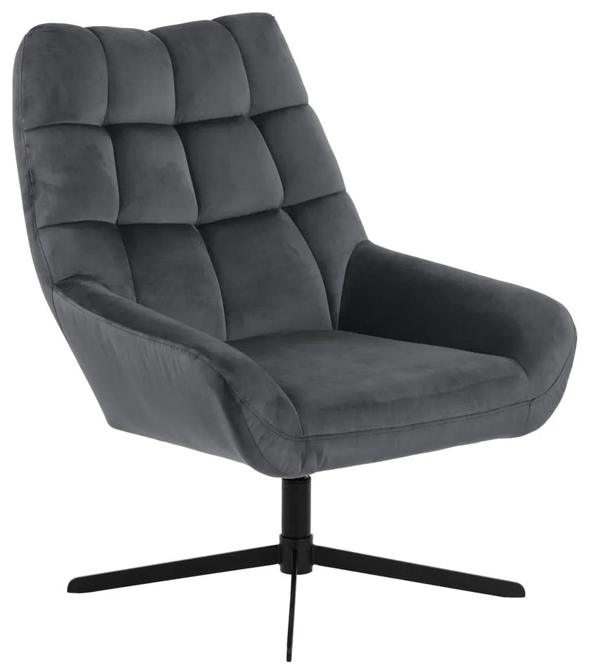 Szürke forgó bársony fotel Paris – Actona