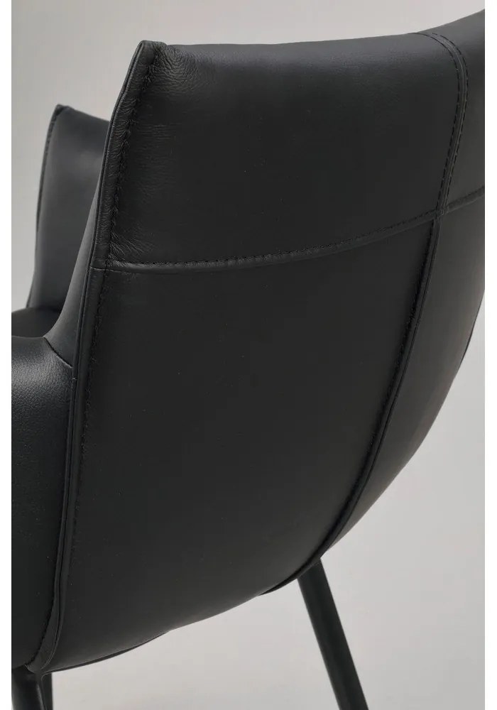 Fekete kárpitozott étkezőfotel szett 2 db-os Hinckley – Rowico