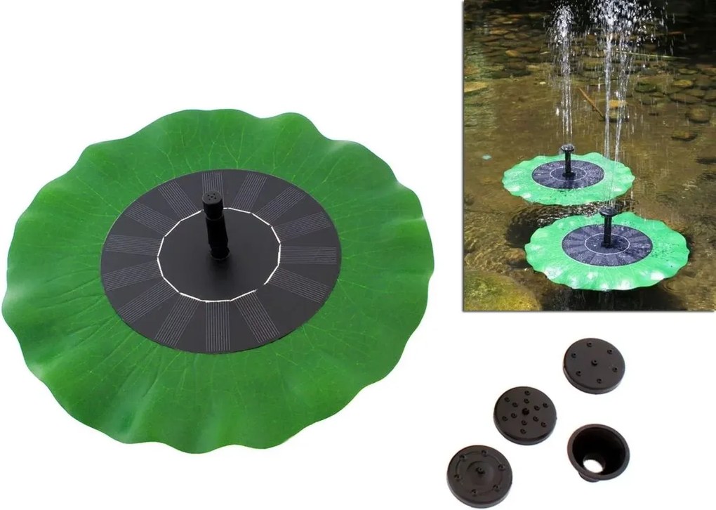 Zaparkorun Napelemes kerti szökőkút tavirózsa alakban